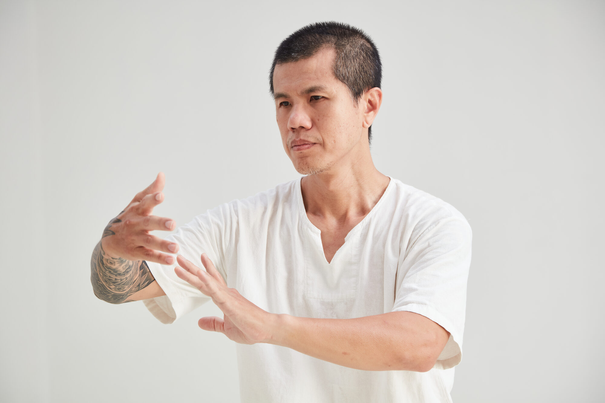 Kay in a Karate kata