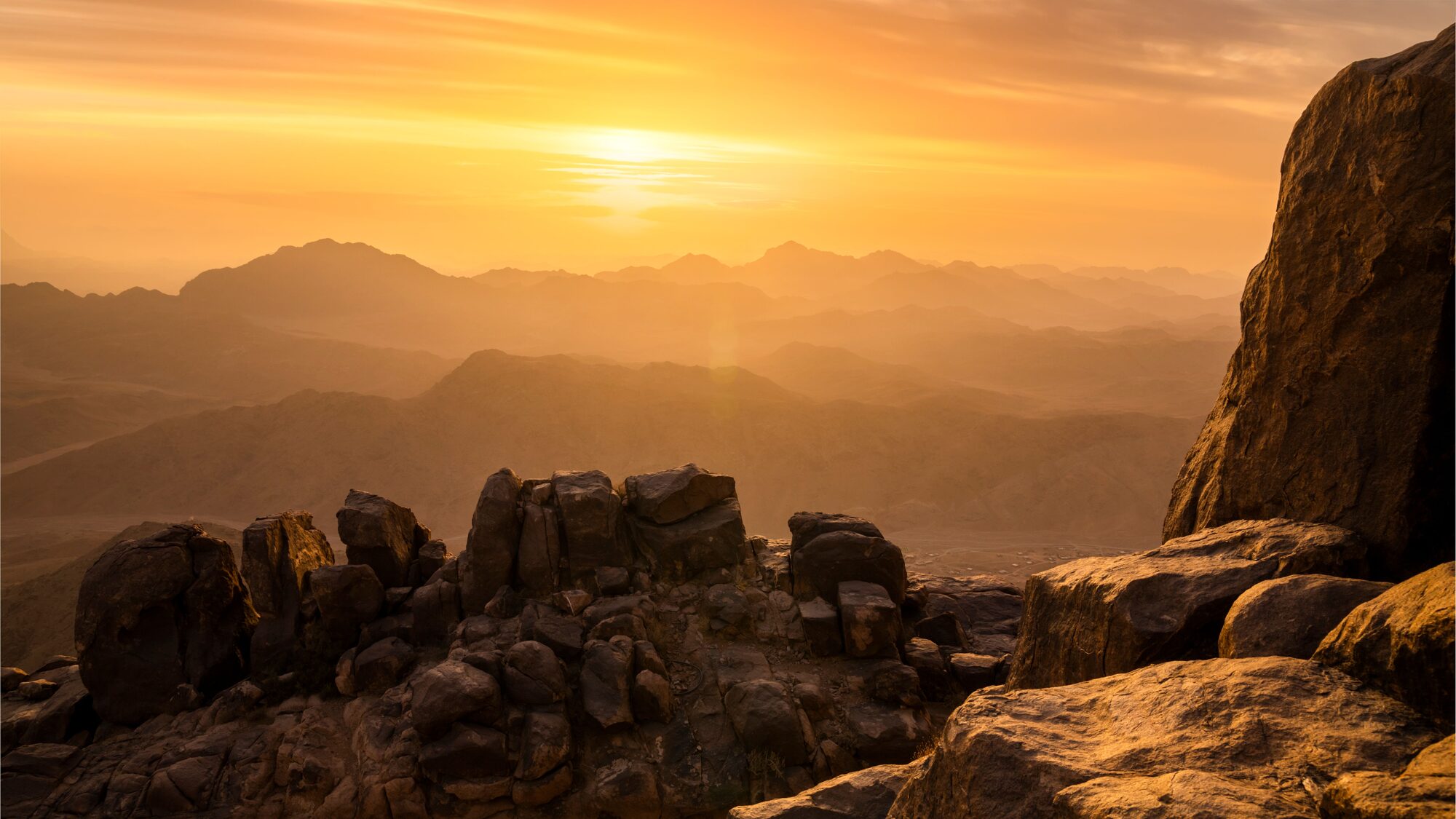 Mountains at dusk